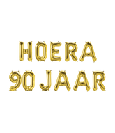 Gouden Ballonnen Set 90 Jaar Hoera 1,9m